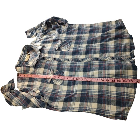 Plaid Button Down Shirt - Blue and White - Picture 11 of 11